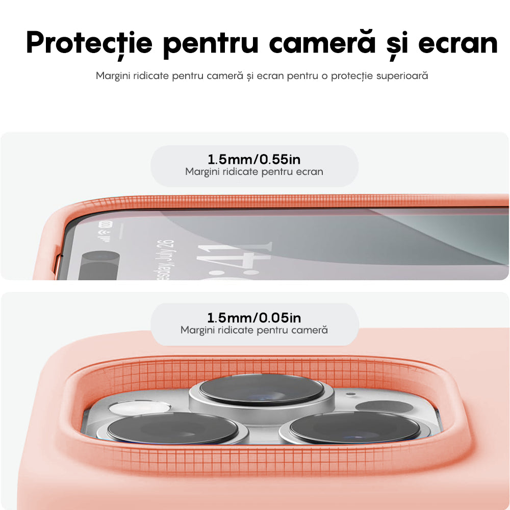 Husa Soft Silicone - iPhone 16 Pro - Pink Sand