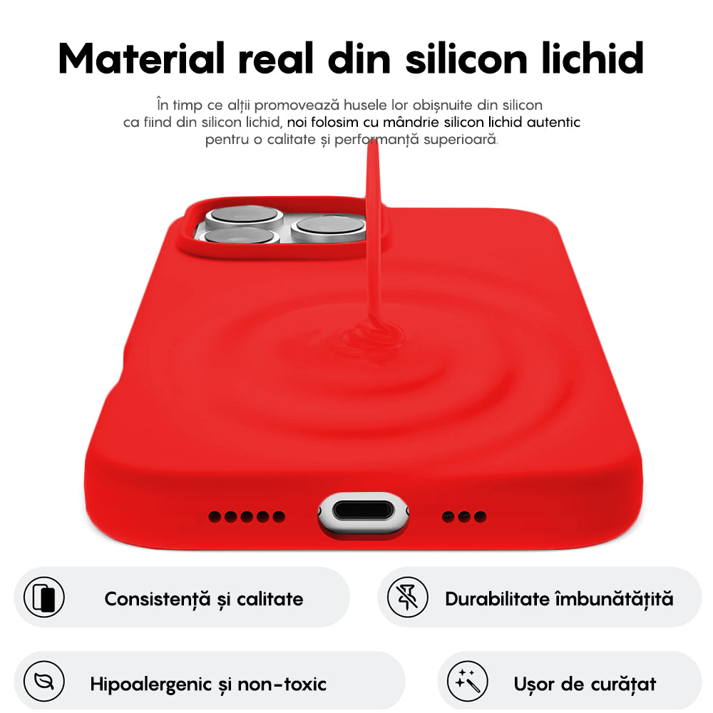 Husa Soft Silicone - iPhone 16 Pro - Rosu