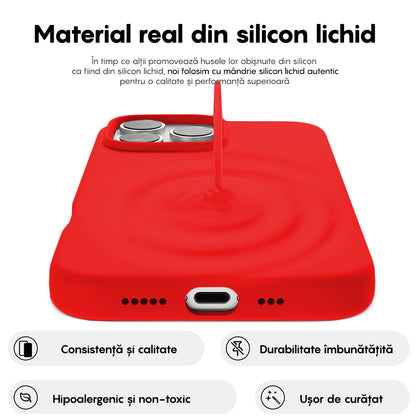 Husa Soft Silicone - iPhone 16 Pro - Rosu