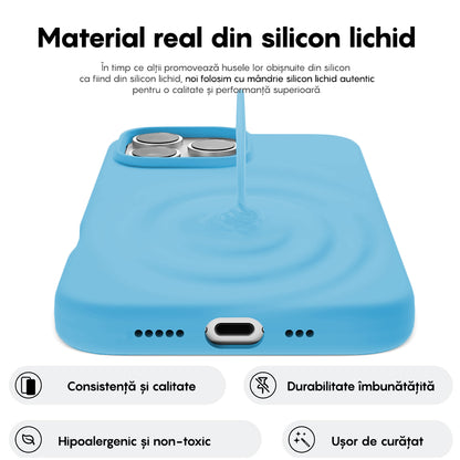 Husa Soft Silicone - iPhone 16 Pro Max - Cadet Blue