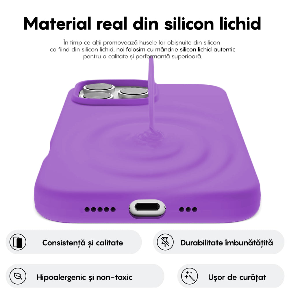 Husa Soft Silicone - iPhone 16 Pro Max - Light Purple