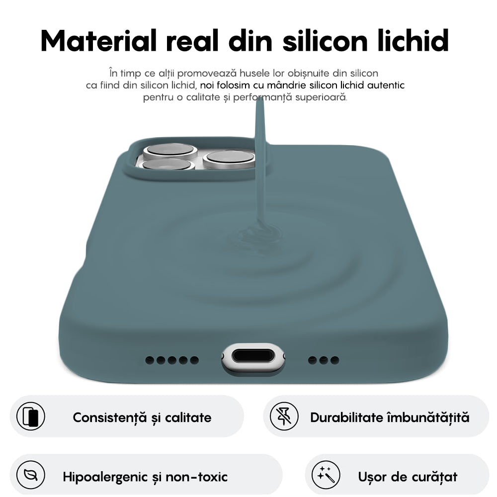 Husa Soft Silicone - iPhone 16 Pro Max - Midnight Blue