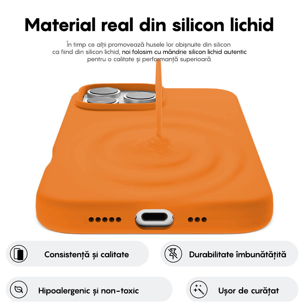 Husa Soft Silicone - iPhone 16 Pro Max - Nectarine