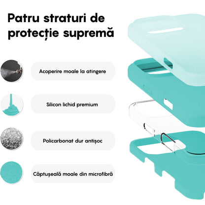 Husa Soft Silicone - iPhone 16 Pro Max - Turcoaz
