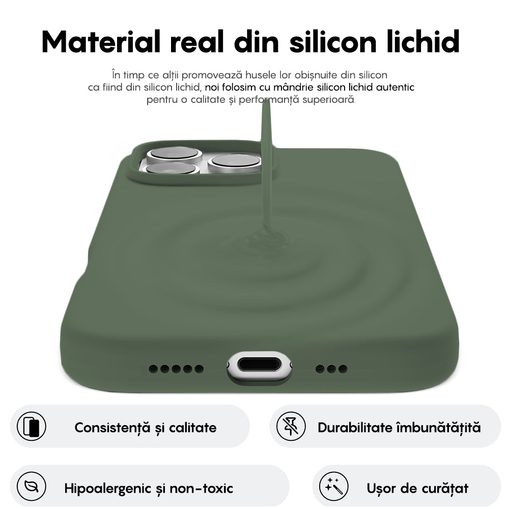 Husa Soft Silicone - iPhone 16 Pro Max - Webster Green