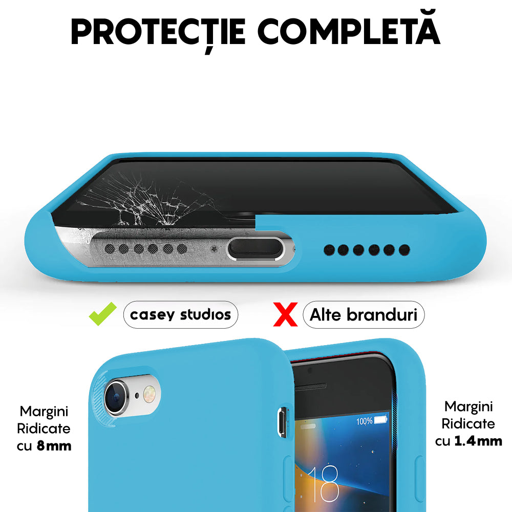 Husa Soft Silicone - iPhone 7/8/SE2 - Cadet Blue