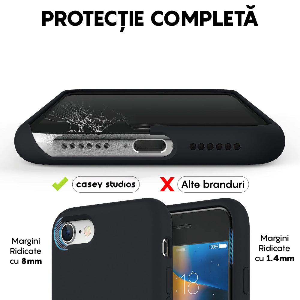 Husa Soft Silicone - iPhone 7/8/SE2 - Negru