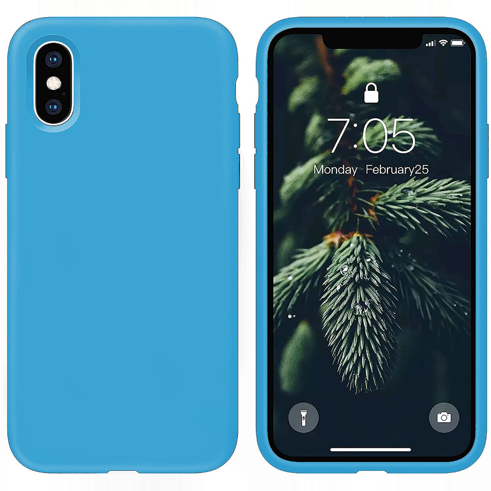 Husa Soft Silicone - iPhone X/XS - Cadet Blue