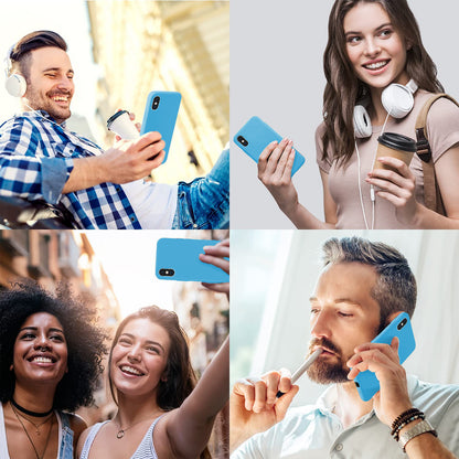 Husa Soft Silicone - iPhone X/XS - Cadet Blue
