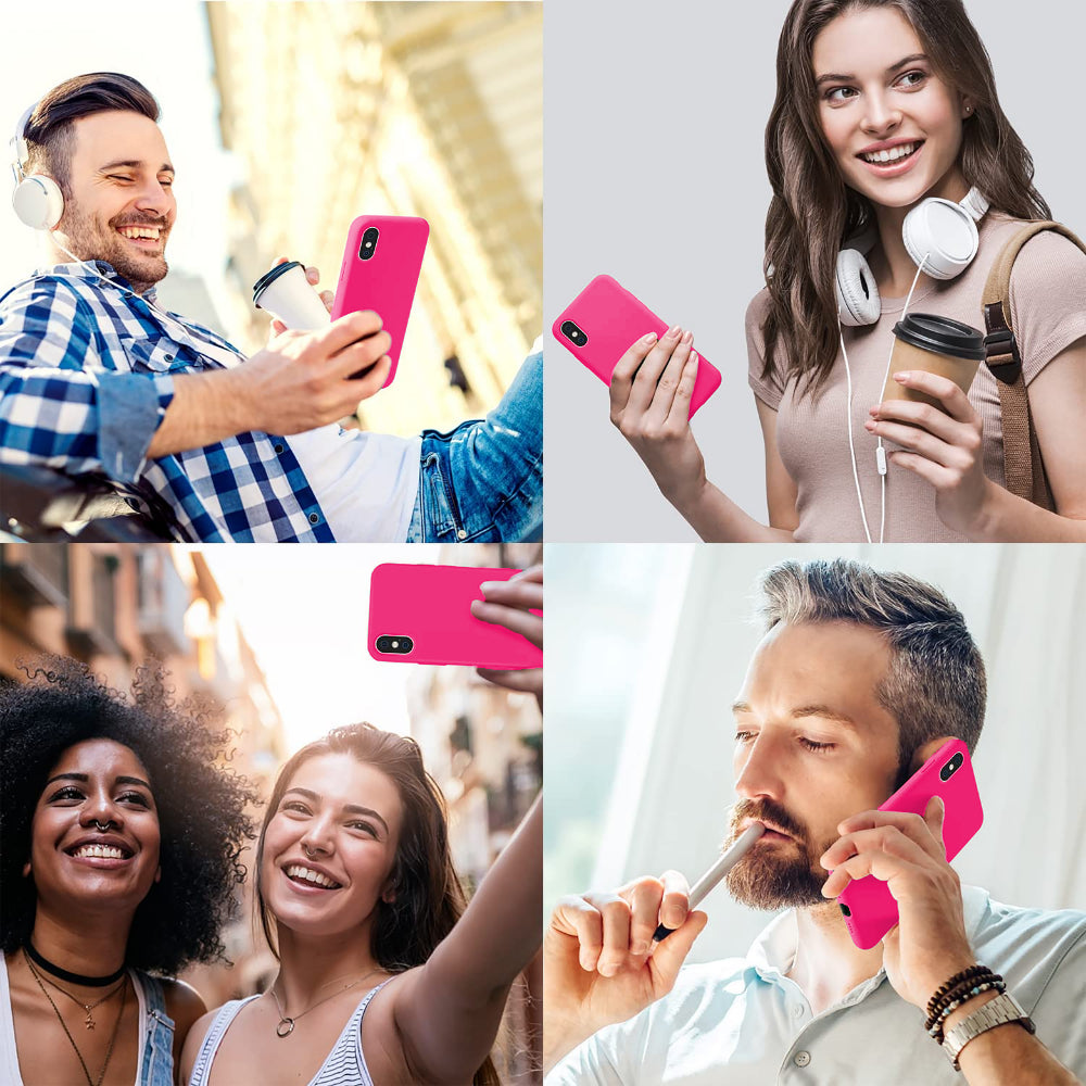 Husa Soft Silicone - iPhone X/XS - Fuchsia