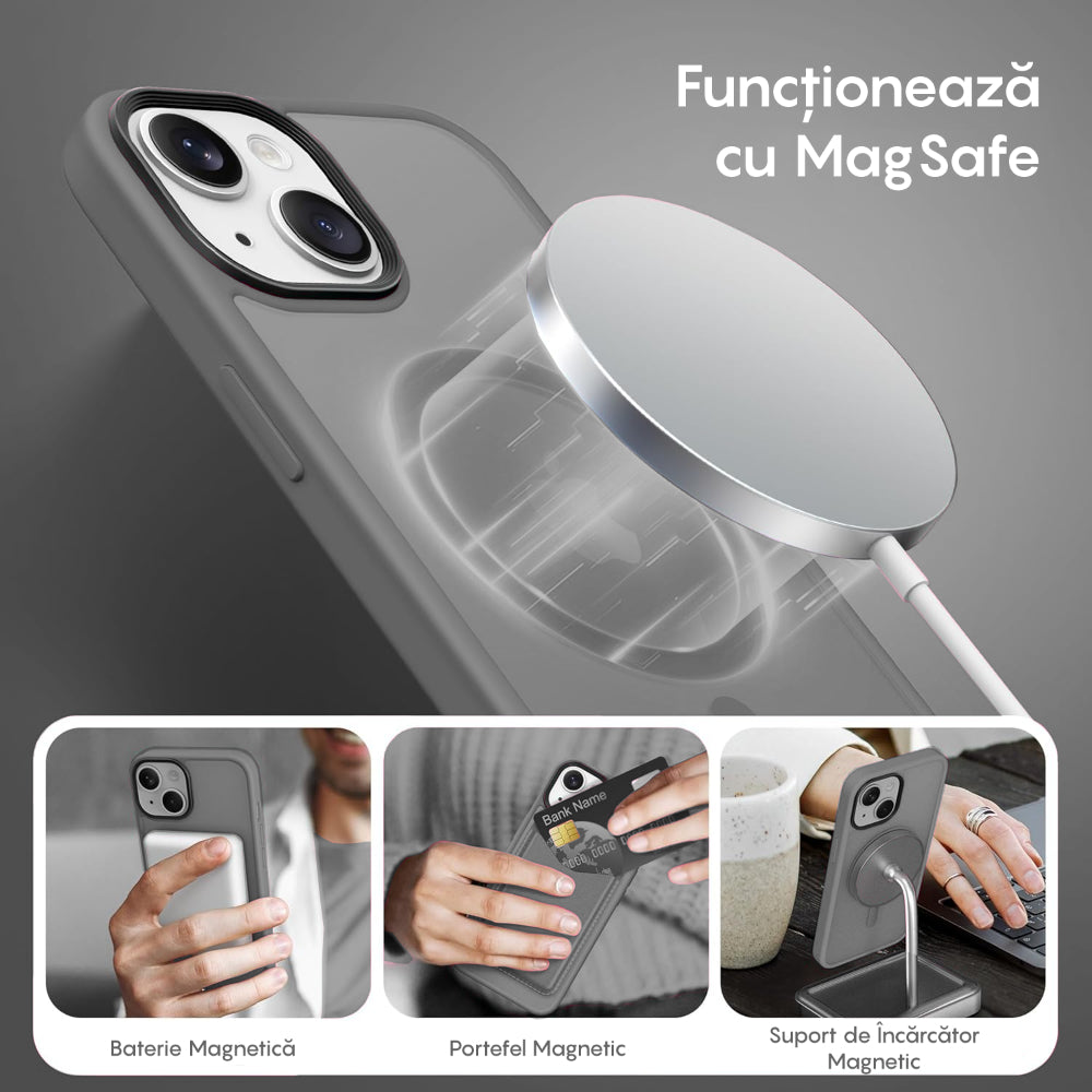 Husa MagSafe - iPhone 14 - Light Grey