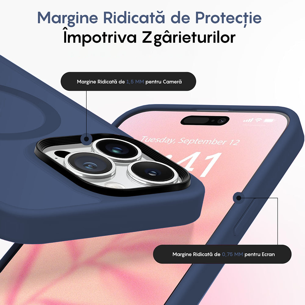 Husa MagSafe - iPhone 15 Pro - Gentleman Blue