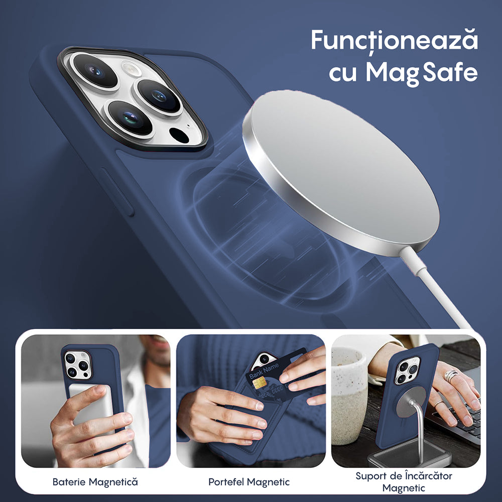 Husa MagSafe - iPhone 15 Pro - Gentleman Blue