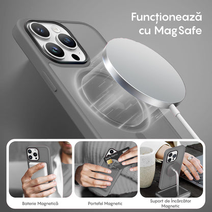 Husa MagSafe - iPhone 15 Pro - Light Grey