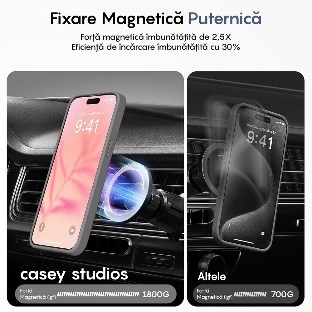 Husa MagSafe - iPhone 15 Pro - Light Grey