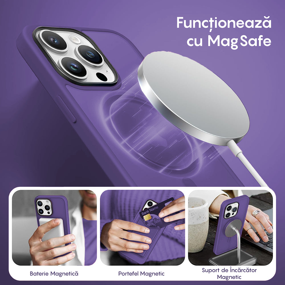 Husa MagSafe - iPhone 15 Pro - Dark Purple