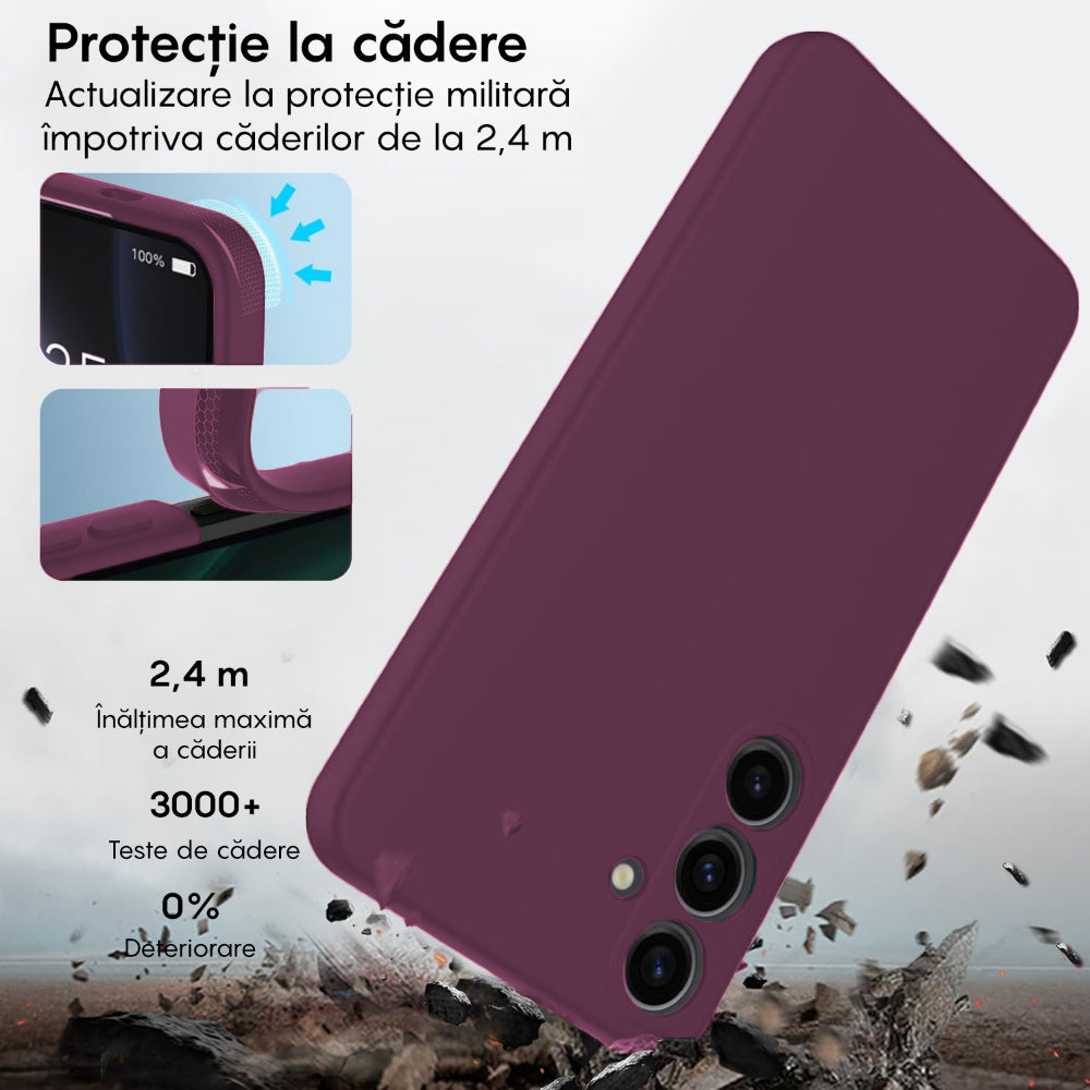 Husa Soft Silicone - Samsung Galaxy A55 5G - Burgundy