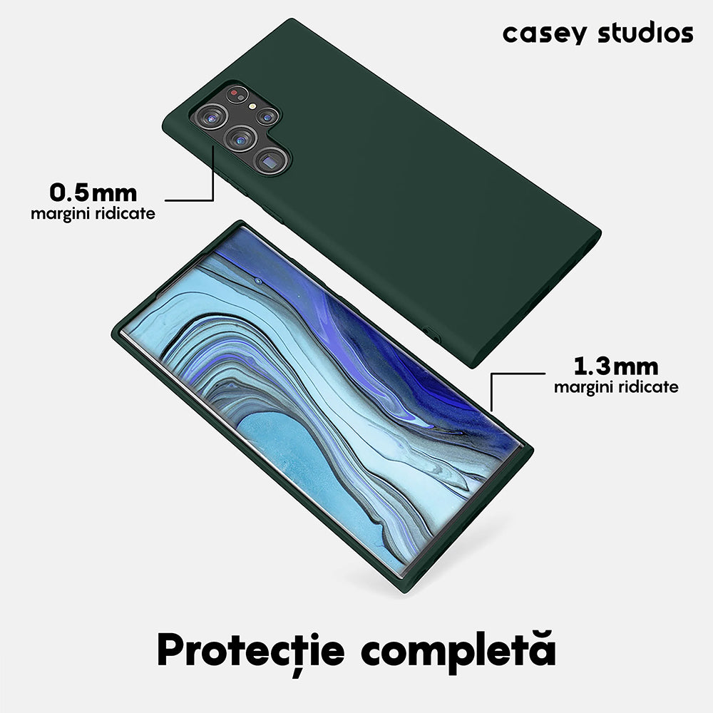 Husa Soft Silicone - Samsung Galaxy S22 Ultra - Dark Marine Green