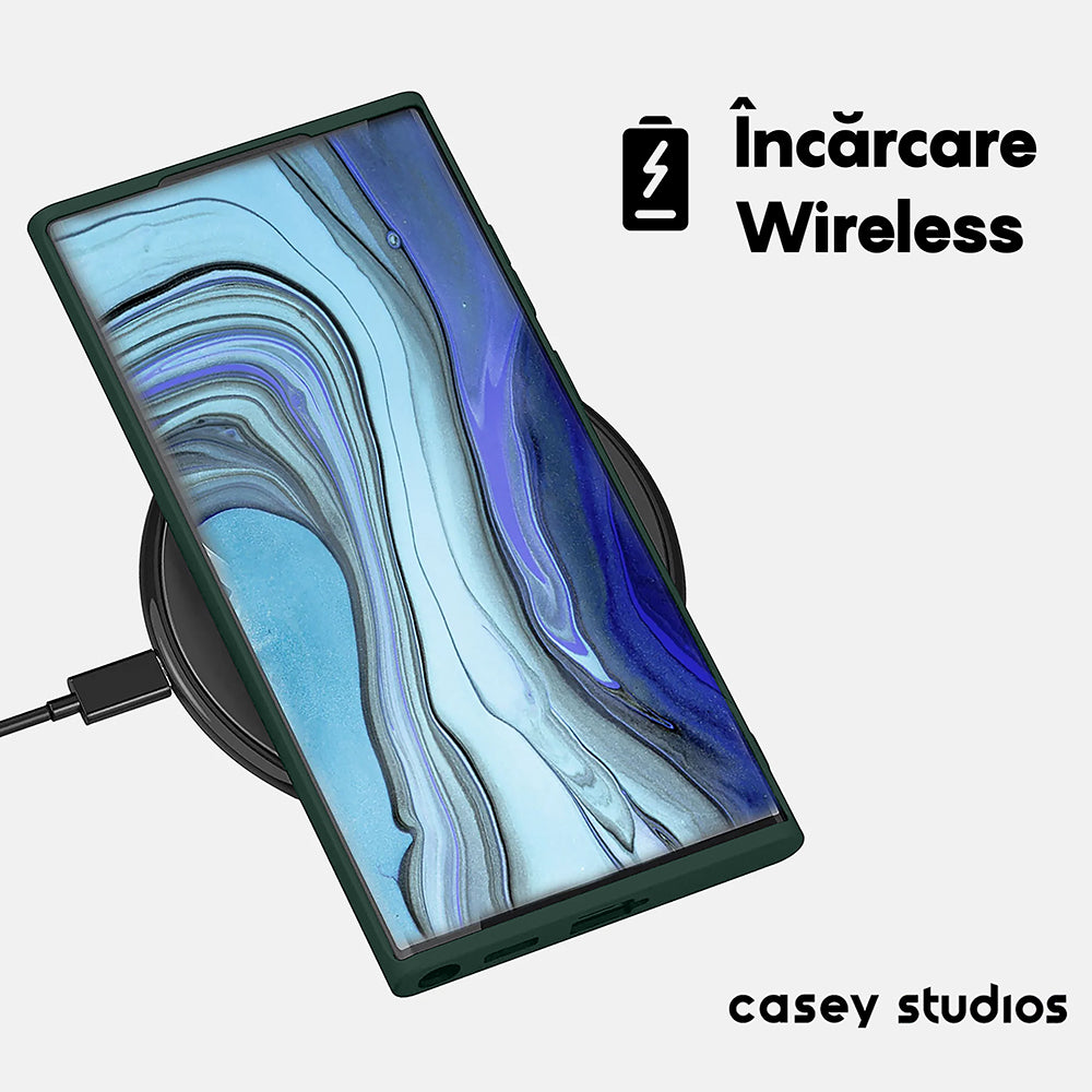 Husa Soft Silicone - Samsung Galaxy S22 Ultra - Dark Marine Green