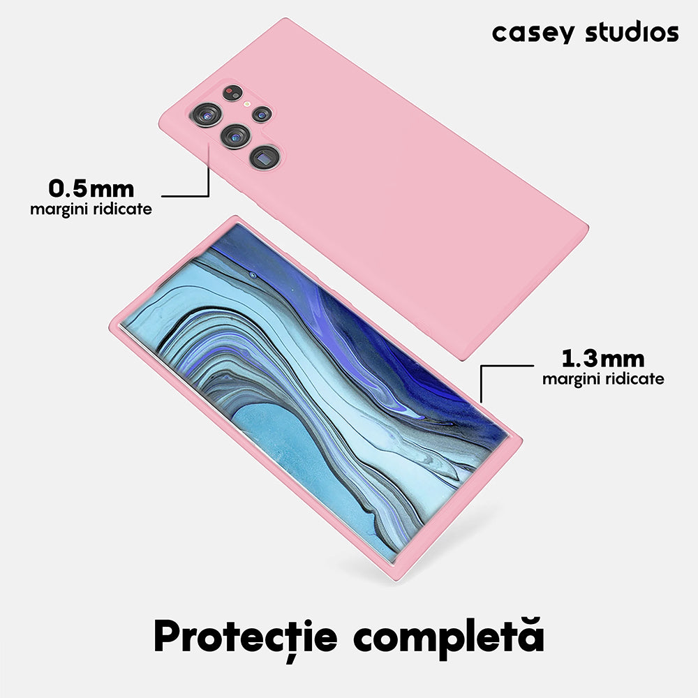 Husa Soft Silicone - Samsung Galaxy S22 Ultra - Roz