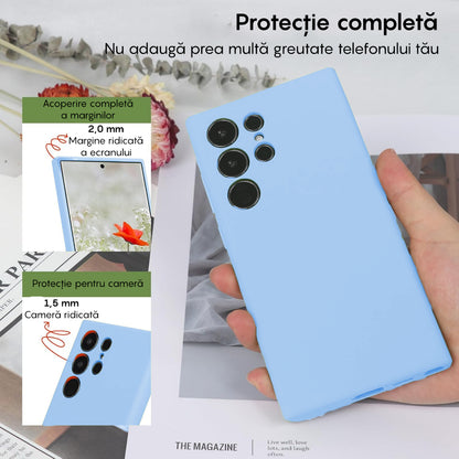 Husa Soft Silicone - Samsung Galaxy S23 Ultra - Light Blue