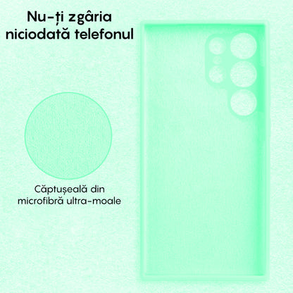 Husa Soft Silicone - Samsung Galaxy S23 Ultra - Light Green