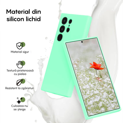 Husa Soft Silicone - Samsung Galaxy S23 Ultra - Light Green