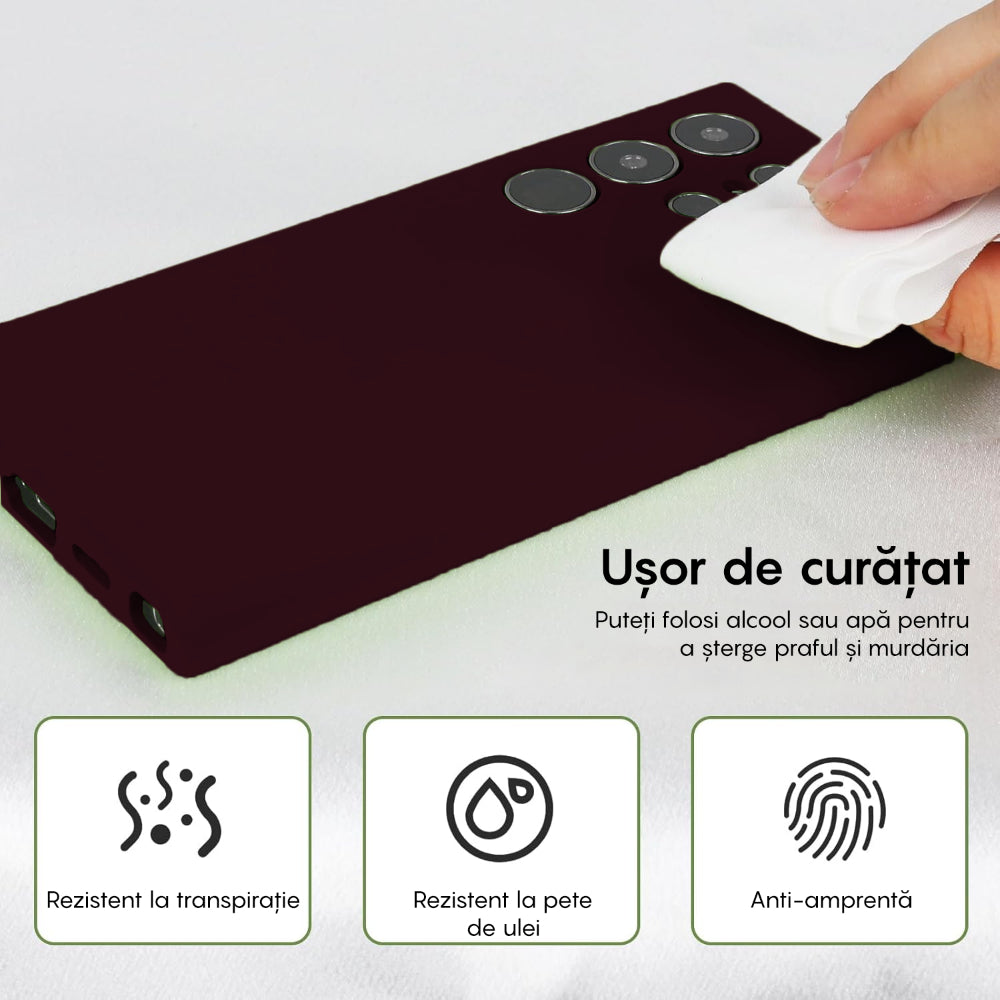 Husa Soft Silicone - Samsung Galaxy S24 Ultra - Burgundy