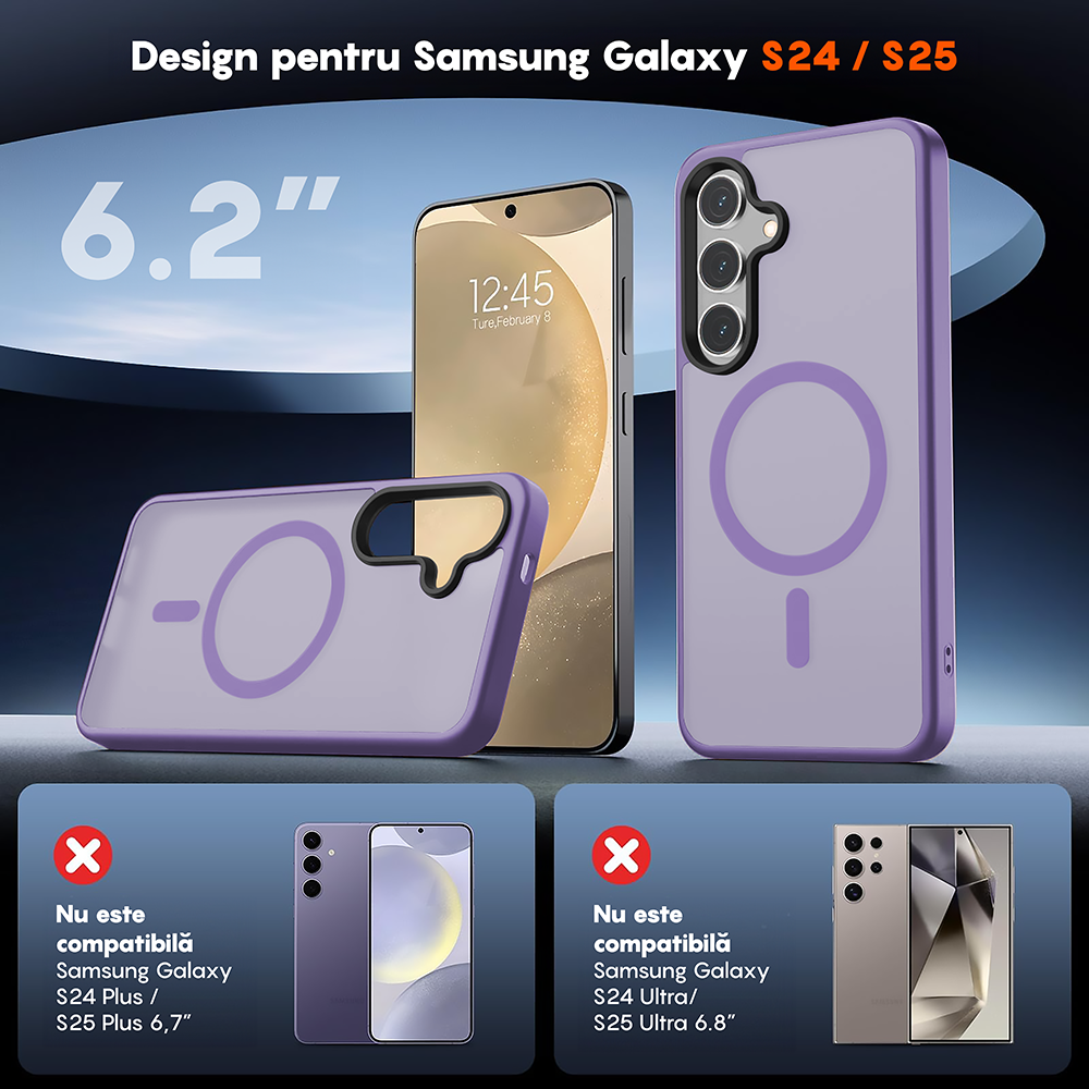 Husa MagSafe - Samsung Galaxy S24 - Mov Deschis