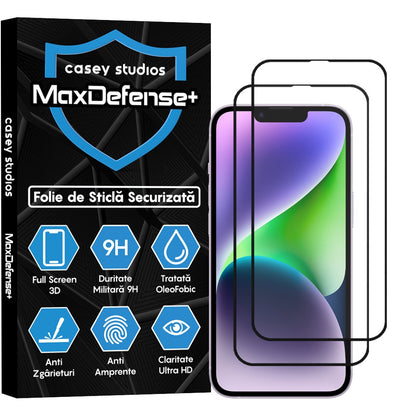 Pachet 2x Folie Sticla MaxDefense+ - iPhone 11 Pro Max - Negru