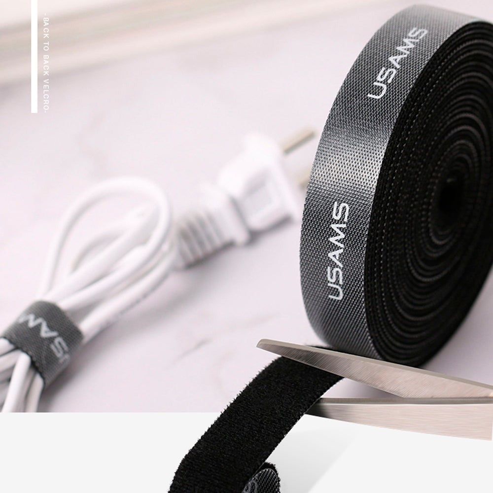 Organizator Cabluri USAMS Velcro - Black