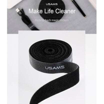 Organizator Cabluri USAMS Velcro - Black