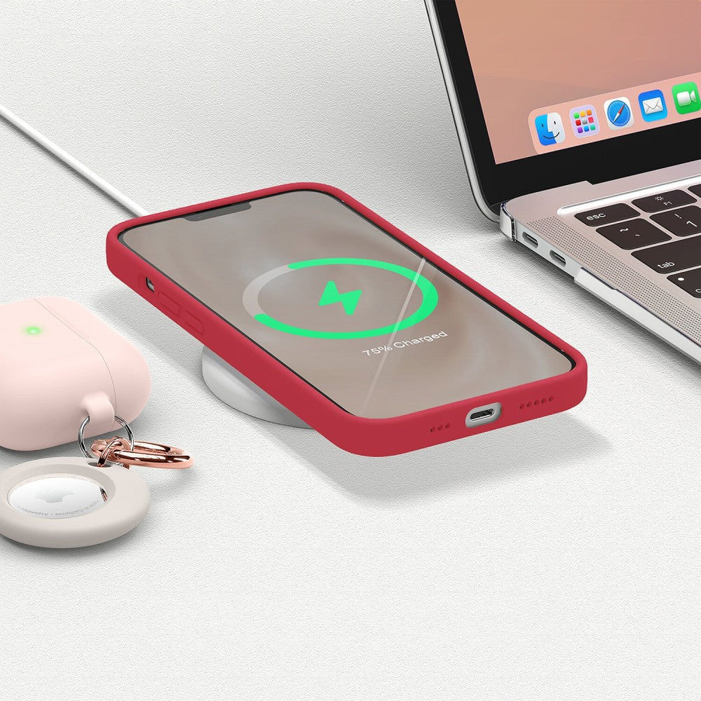 Husa Soft Silicone - iPhone 13 Pro Max - Light Red