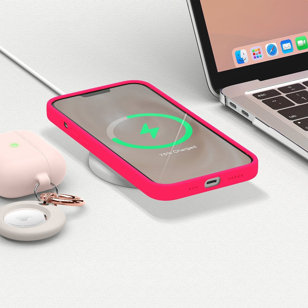 Husa Soft Silicone - iPhone 13 Mini - Neon Pink