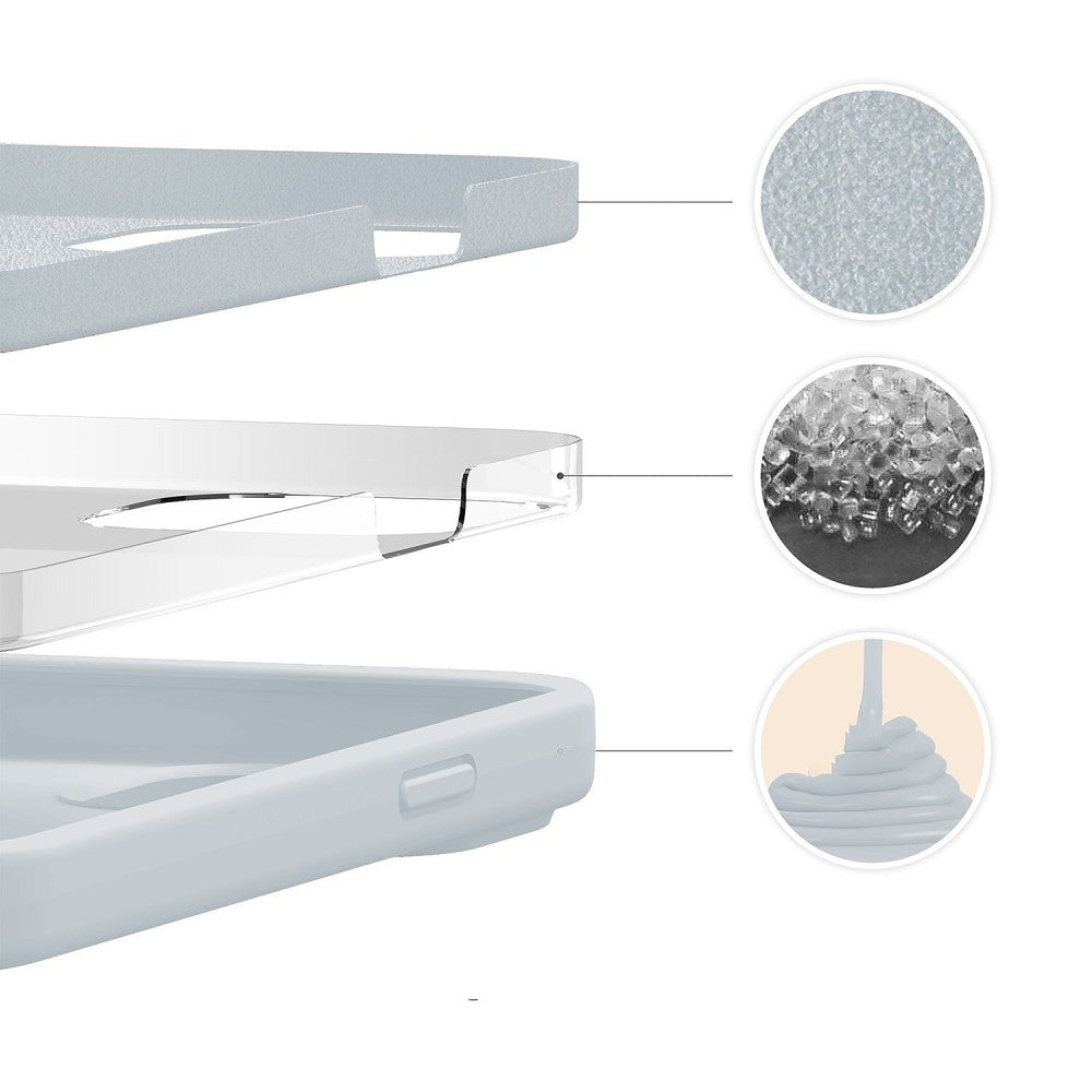 Husa Soft Silicone - iPhone 13 Mini - Light Gray