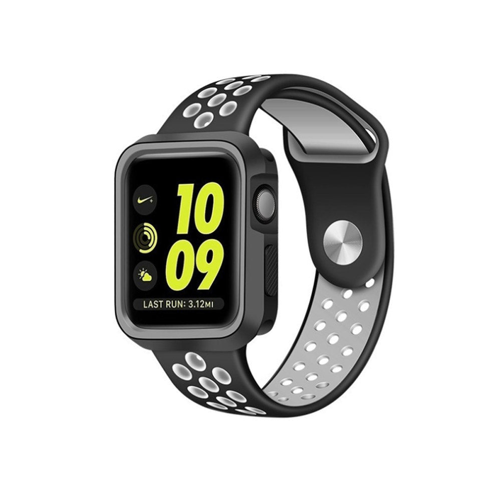 Carcasa Rugged - Apple Watch 1/2/3 - 38MM - Negru/Gri