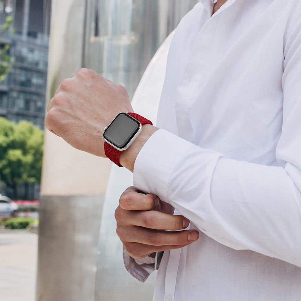Curea Braided Breeze - Apple Watch 1/2/3/4/5/6/7/8/9/SE/Ultra 1/Ultra 2 - 42/44/45/49 MM - XS - Red