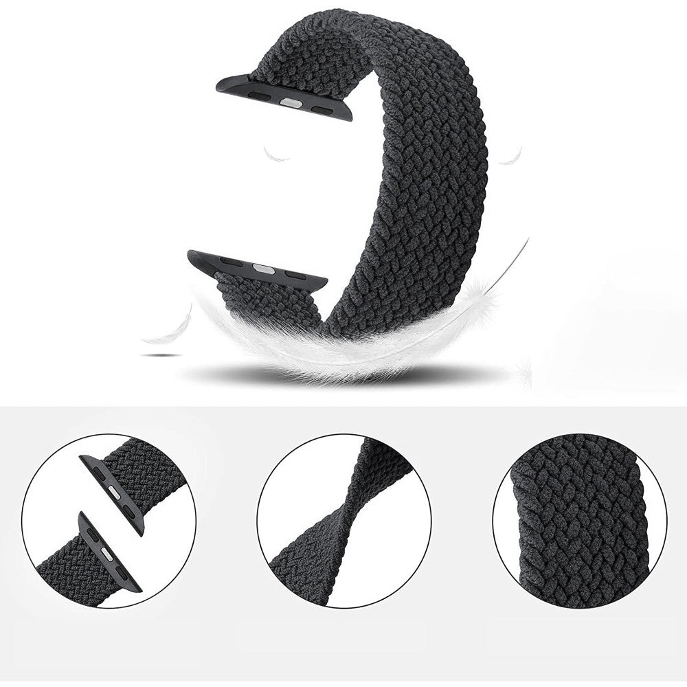 Curea Braided Breeze - Apple Watch 1/2/3/4/5/6/7/8/9/SE/Ultra 1/Ultra 2 - 42/44/45/49 MM - XS - Space Gray