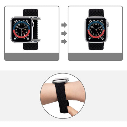 Curea Braided Breeze - Apple Watch 1/2/3/4/5/6/7/8/9/SE/Ultra 1/Ultra 2 - 42/44/45/49 MM - XS - Black