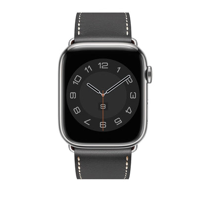 Curea Leather Elegance - Apple Watch 1/2/3/4/5/6/7/8/9/SE - 38/40/41 MM - Dark Gray