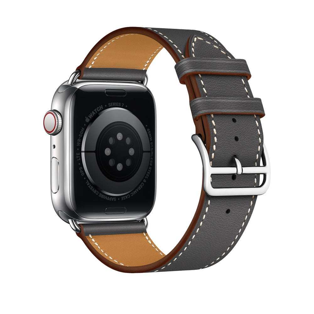 Curea Leather Elegance - Apple Watch 1/2/3/4/5/6/7/8/9/SE - 38/40/41 MM - Dark Gray