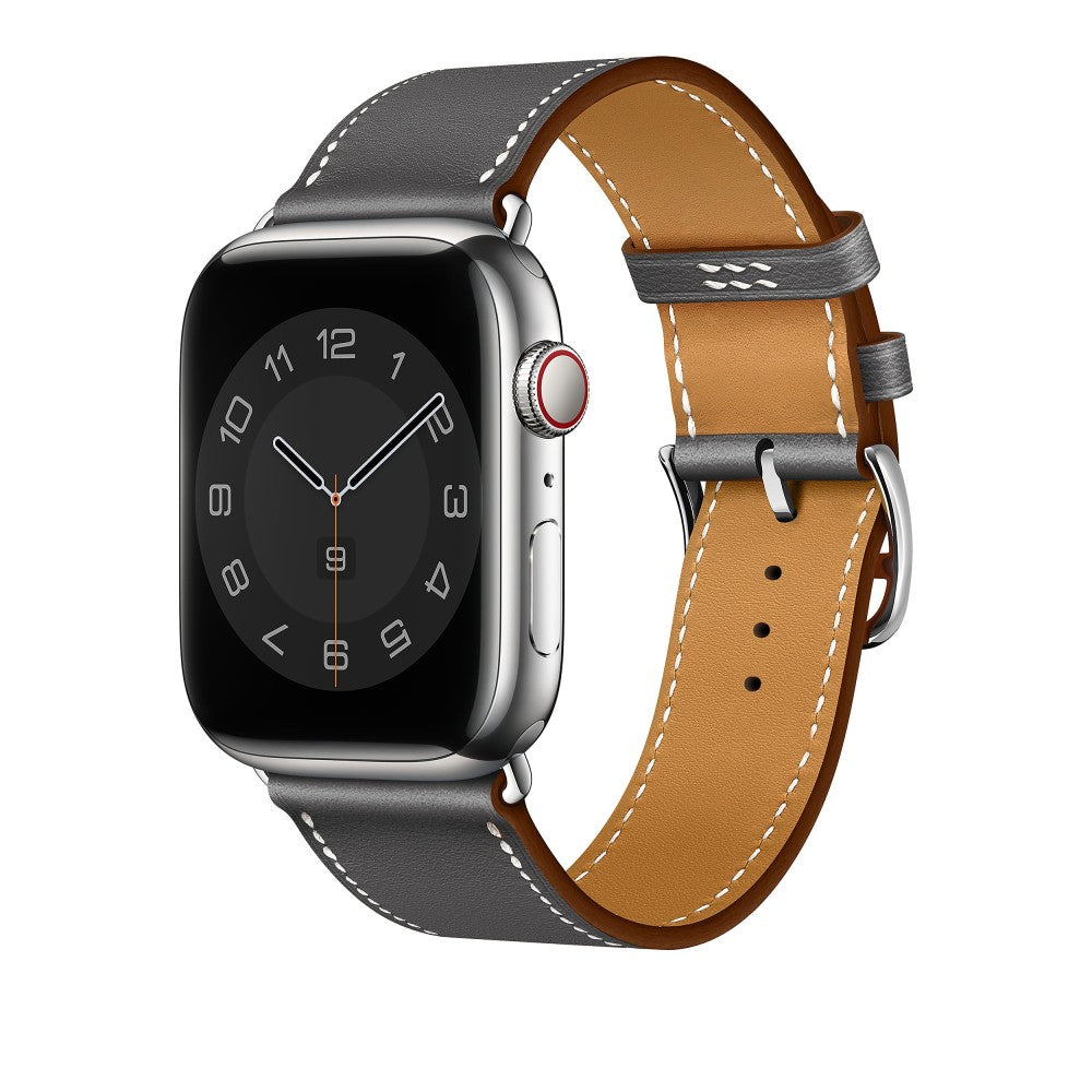 Curea Leather Elegance - Apple Watch 1/2/3/4/5/6/7/8/9/SE - 38/40/41 MM - Dark Gray