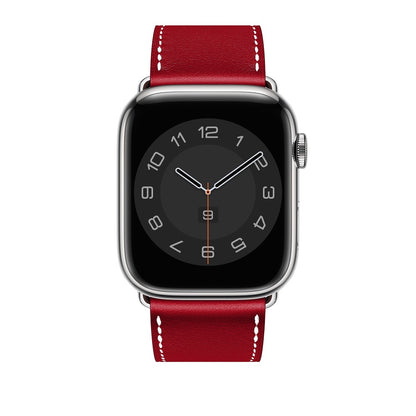 Curea Leather Elegance - Apple Watch 1/2/3/4/5/6/7/8/9/SE/Ultra 1/Ultra 2 - 42/44/45/49 MM - Red