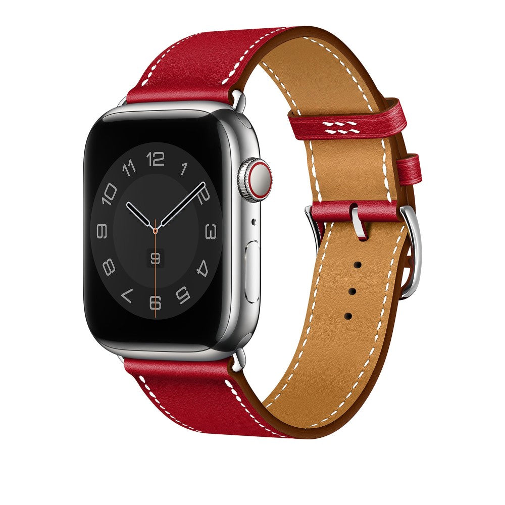 Curea Leather Elegance - Apple Watch 1/2/3/4/5/6/7/8/9/SE/Ultra 1/Ultra 2 - 42/44/45/49 MM - Red