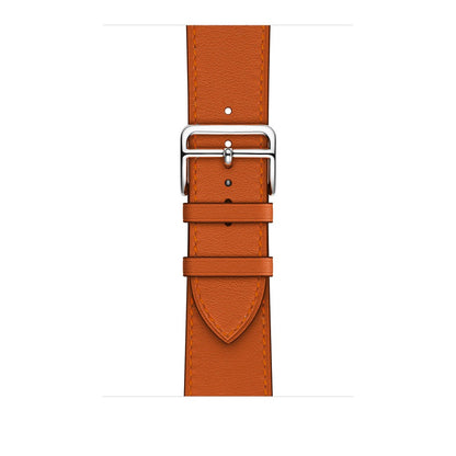 Curea Leather Elegance - Apple Watch 1/2/3/4/5/6/7/8/9/SE/Ultra 1/Ultra 2 - 42/44/45/49 MM - Orange