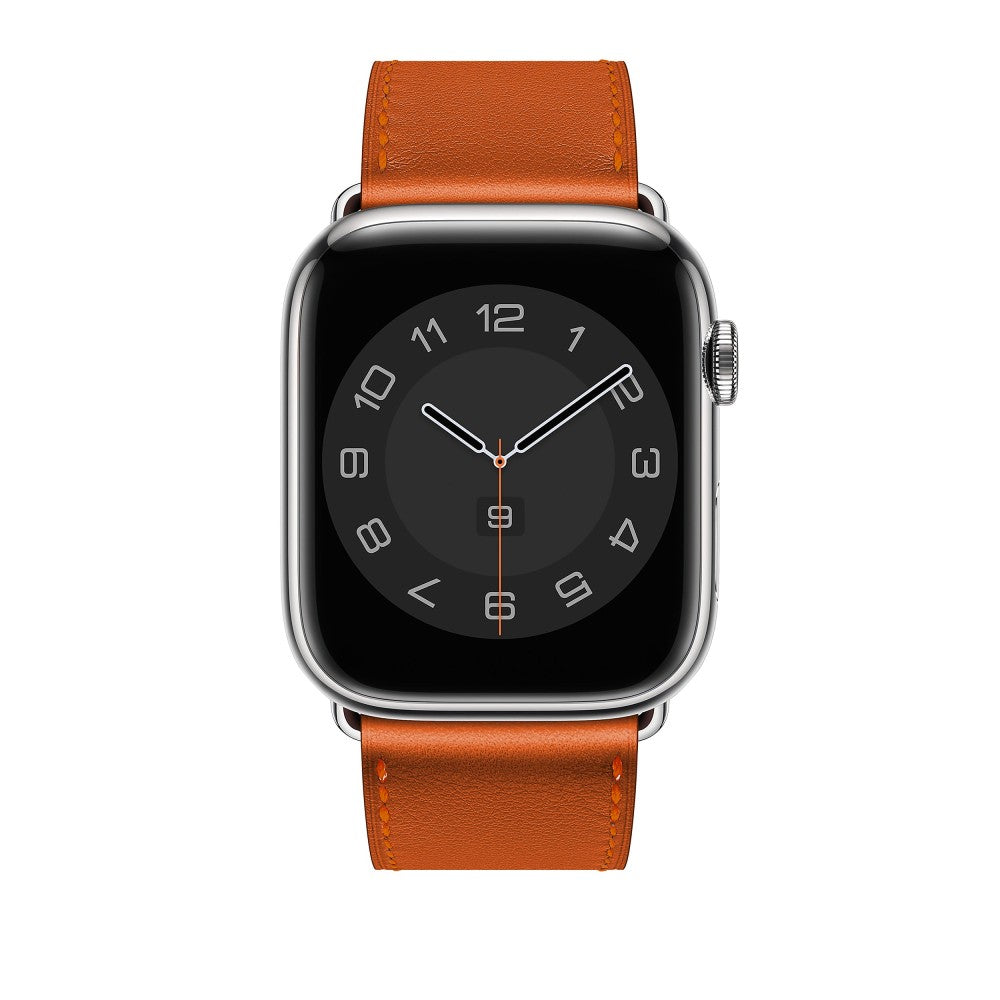 Curea Leather Elegance - Apple Watch 1/2/3/4/5/6/7/8/9/SE/Ultra 1/Ultra 2 - 42/44/45/49 MM - Orange