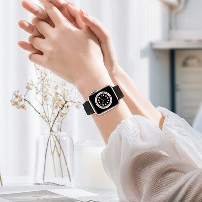 Curea Leather Elegance - Apple Watch 1/2/3/4/5/6/7/8/9/SE/Ultra 1/Ultra 2 - 42/44/45/49 MM - Black