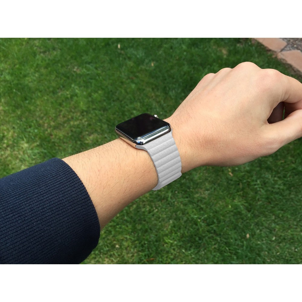 Curea Leather Loop Heritage - Apple Watch 1/2/3/4/5/6/7/8/9/SE - 38/40/41 MM - White