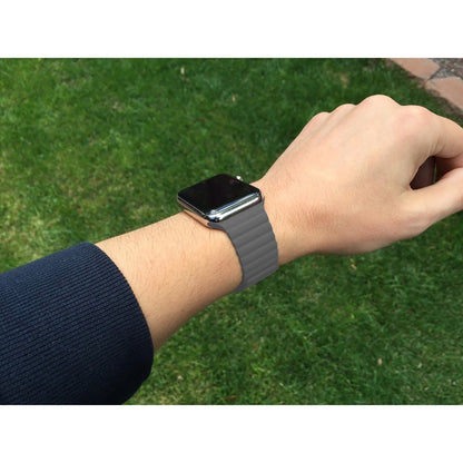Curea Leather Loop Heritage - Apple Watch 1/2/3/4/5/6/7/8/9/SE - 38/40/41 MM - Dark Gray