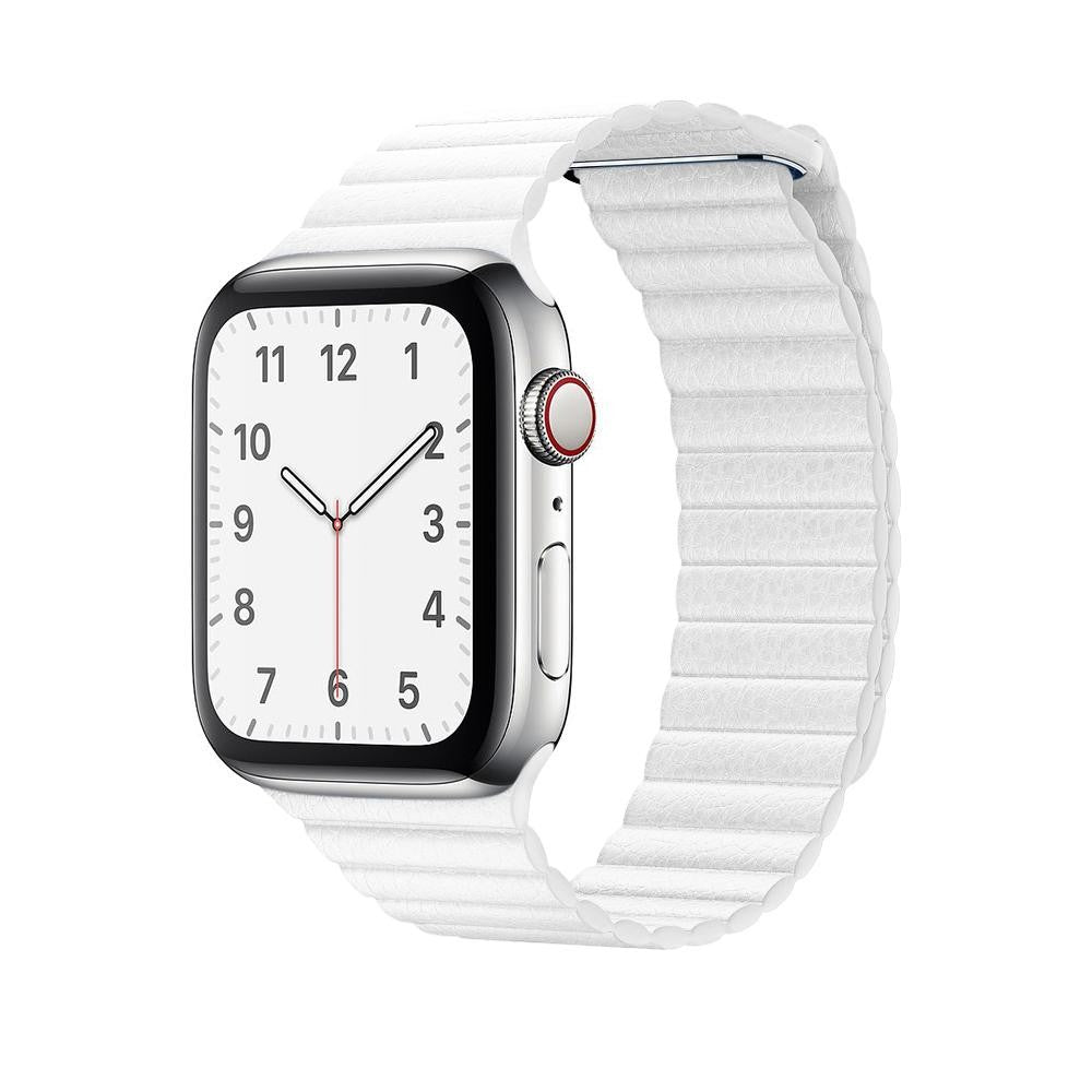 Curea Leather Loop Heritage - Apple Watch 1/2/3/4/5/6/7/8/9/SE/Ultra 1/Ultra 2 - 42/44/45/49 MM - White